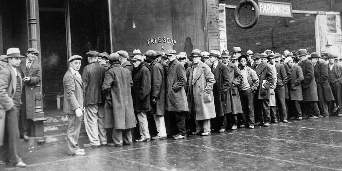 black and white great depression